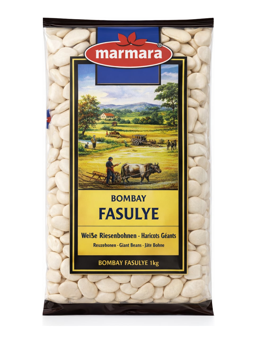 Marmara Weiße Riesenbohnen 1 kg – Bombay Fasulye große weiße Bohnen aus Peru