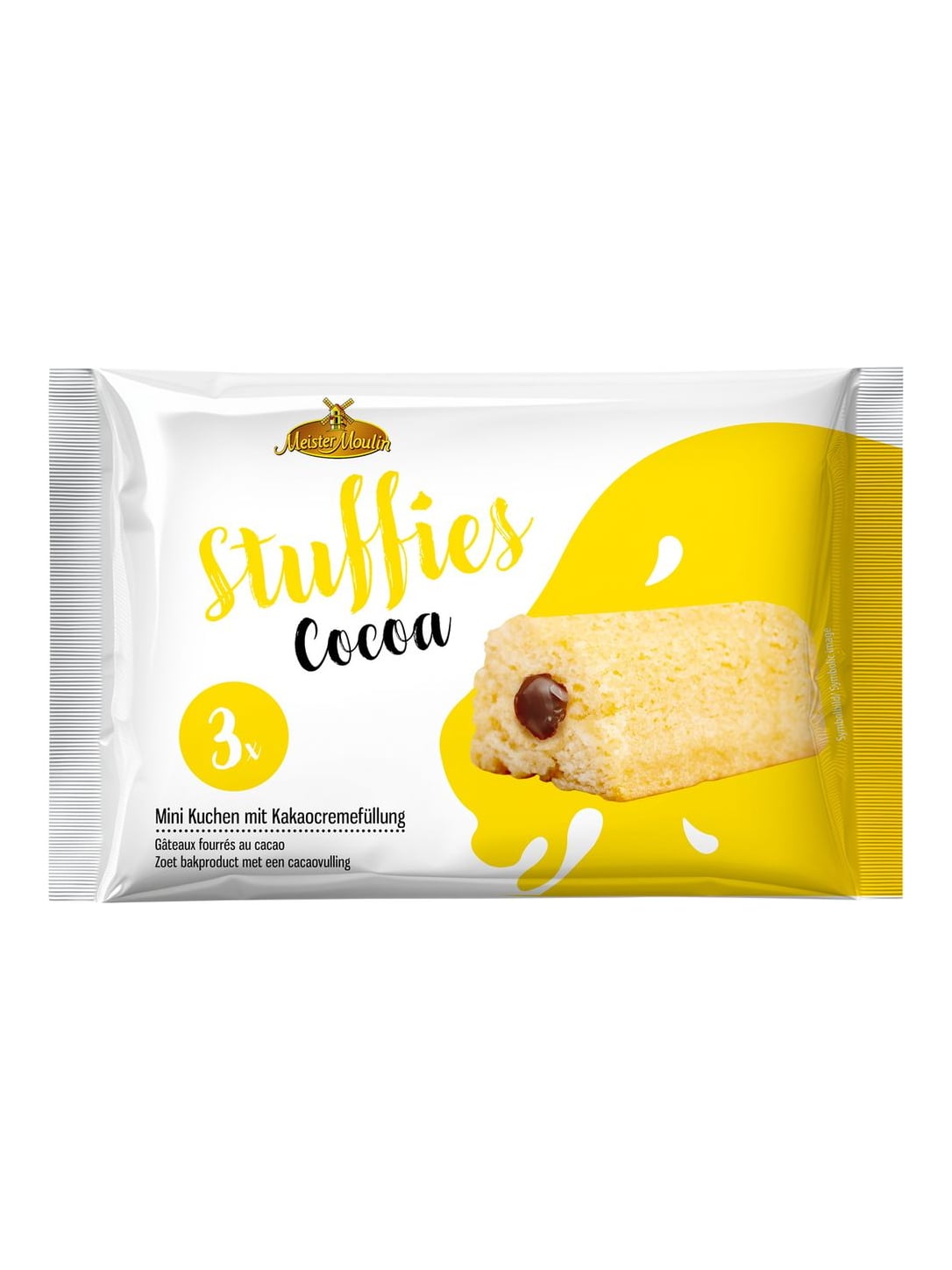 Meister Moulin Stuffies Mini Kuchen 3x45g – Kuchenschnitten mit Kakaocreme