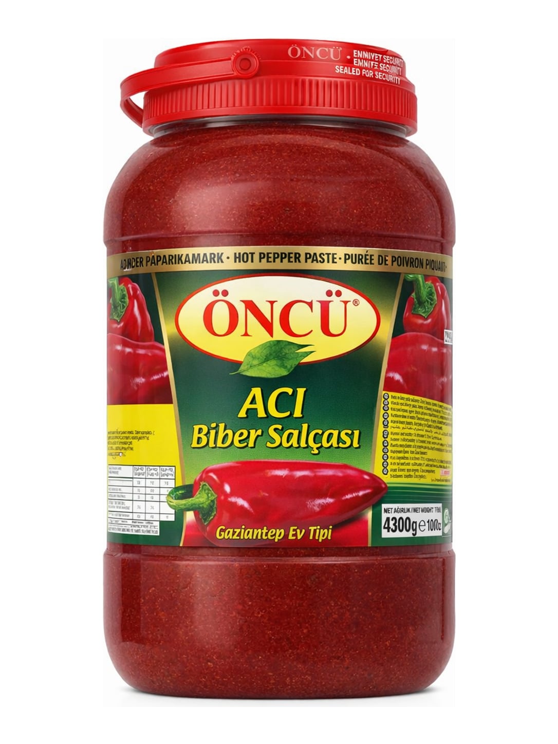 Öncü Acı Biber Salçası Gaziantep Ev Tipi 4300g – Scharfe Paprikamark Hot Pepper Paste