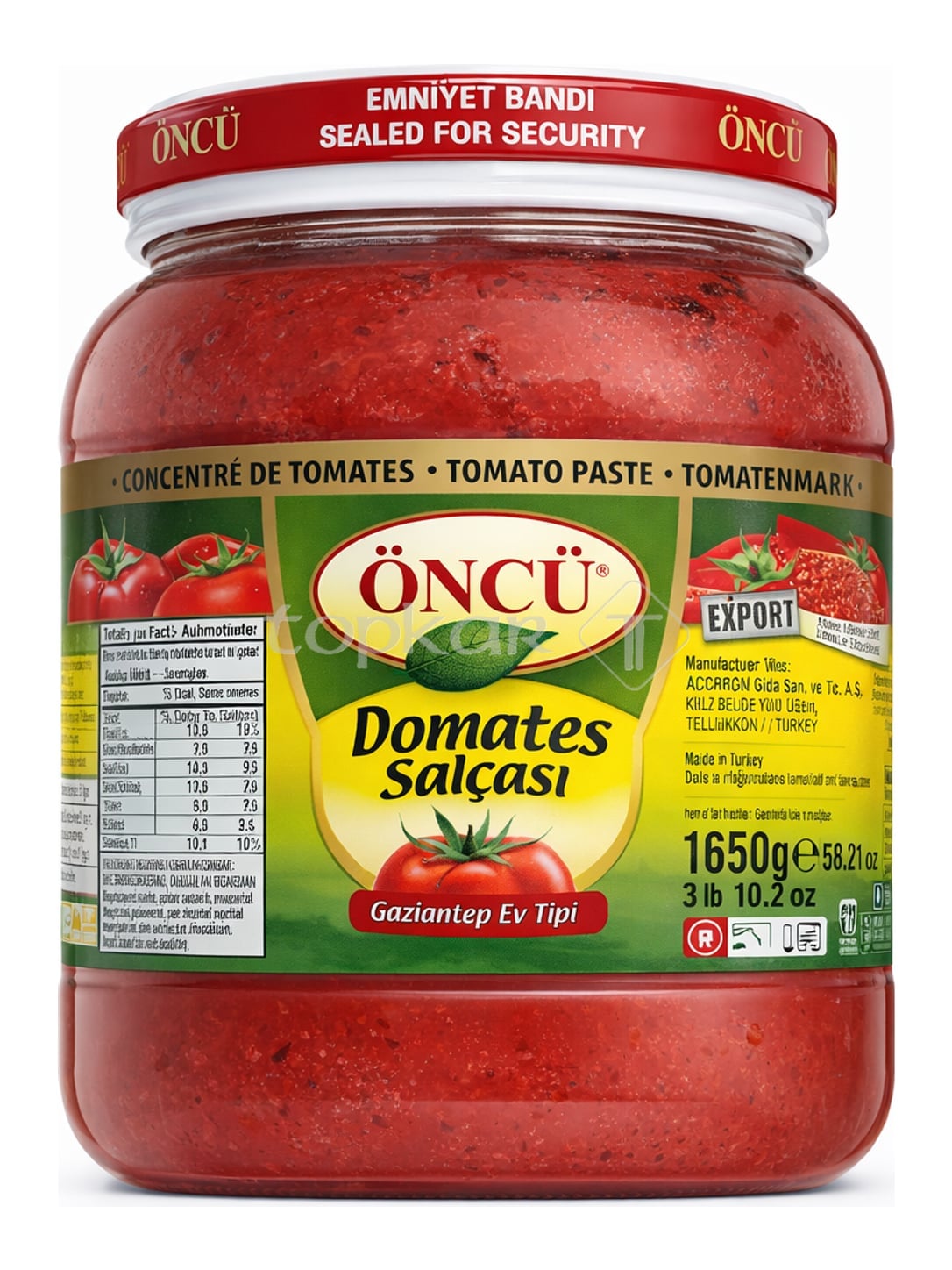 Öncü Tomatenmark Gaziantep Hausgemacht