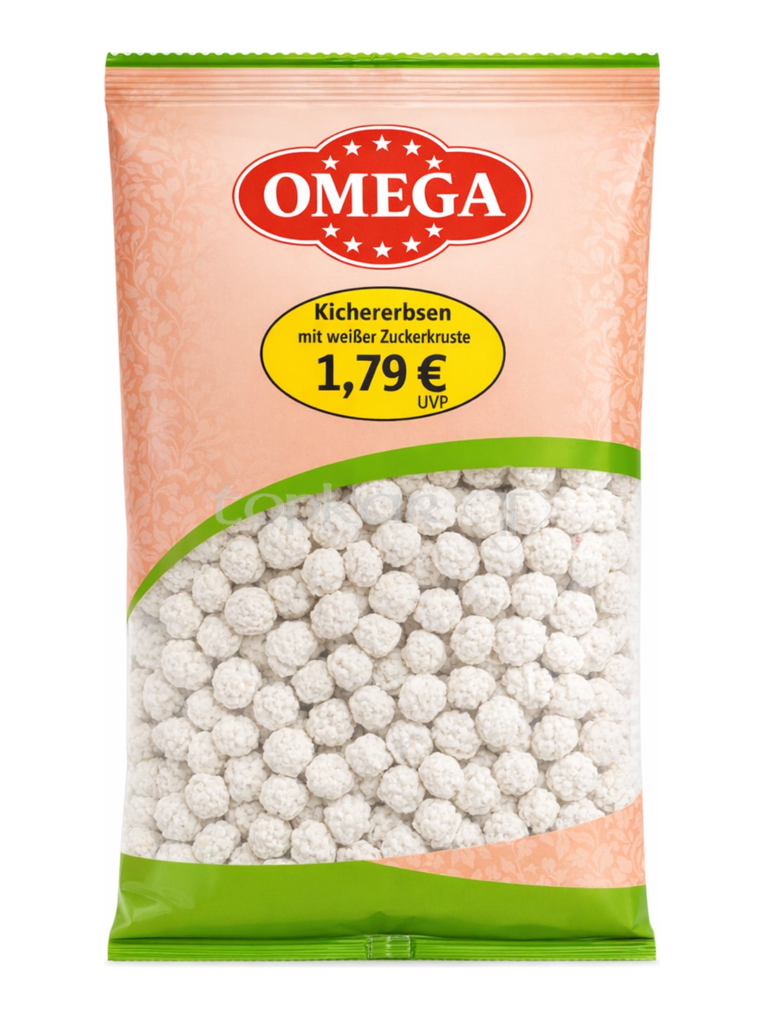 Omega Geröstete Kichererbsen mit Zuckerkruste 200g – Şekerli Leblebi süßer türkischer Snack