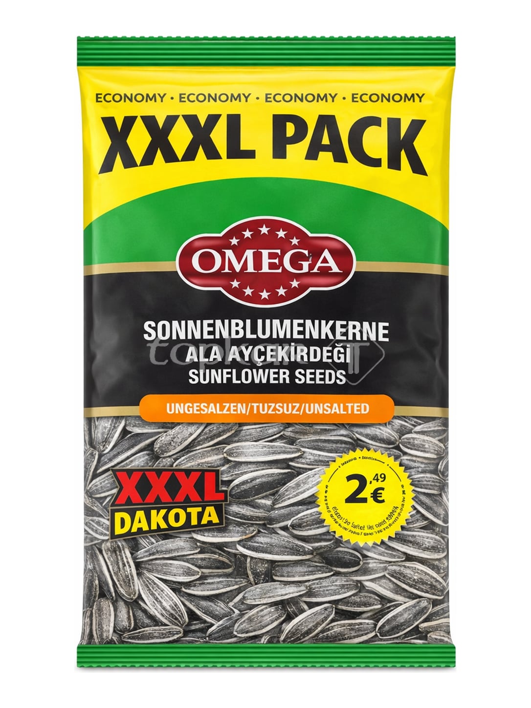 Omega Sonnenblumenkerne 350g – Ala Ayçekirdeği geröstet ungesalzen in Schale