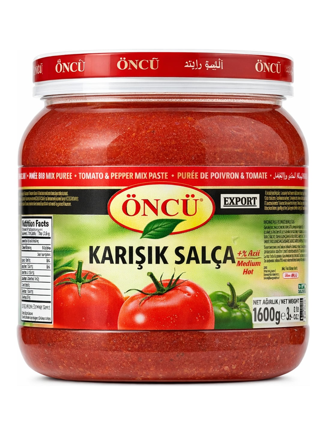Öncü Karışık Salça 1600g – Paprika- & Tomatenmark Mix 3 in 1