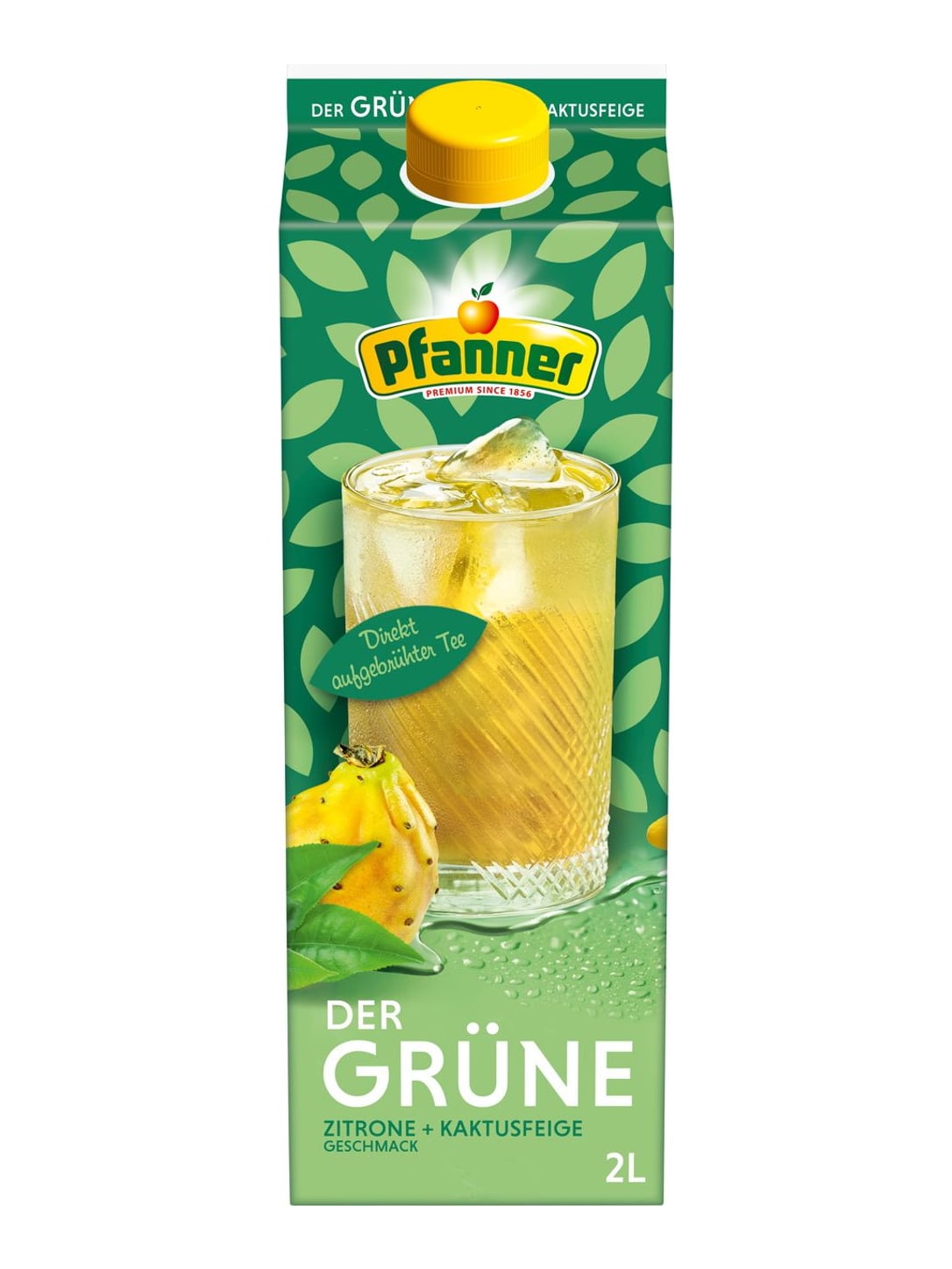 Pfanner Grüner Tee Zitrone Kaktusfeige 2 l – grüner Eistee Grünteegetränk