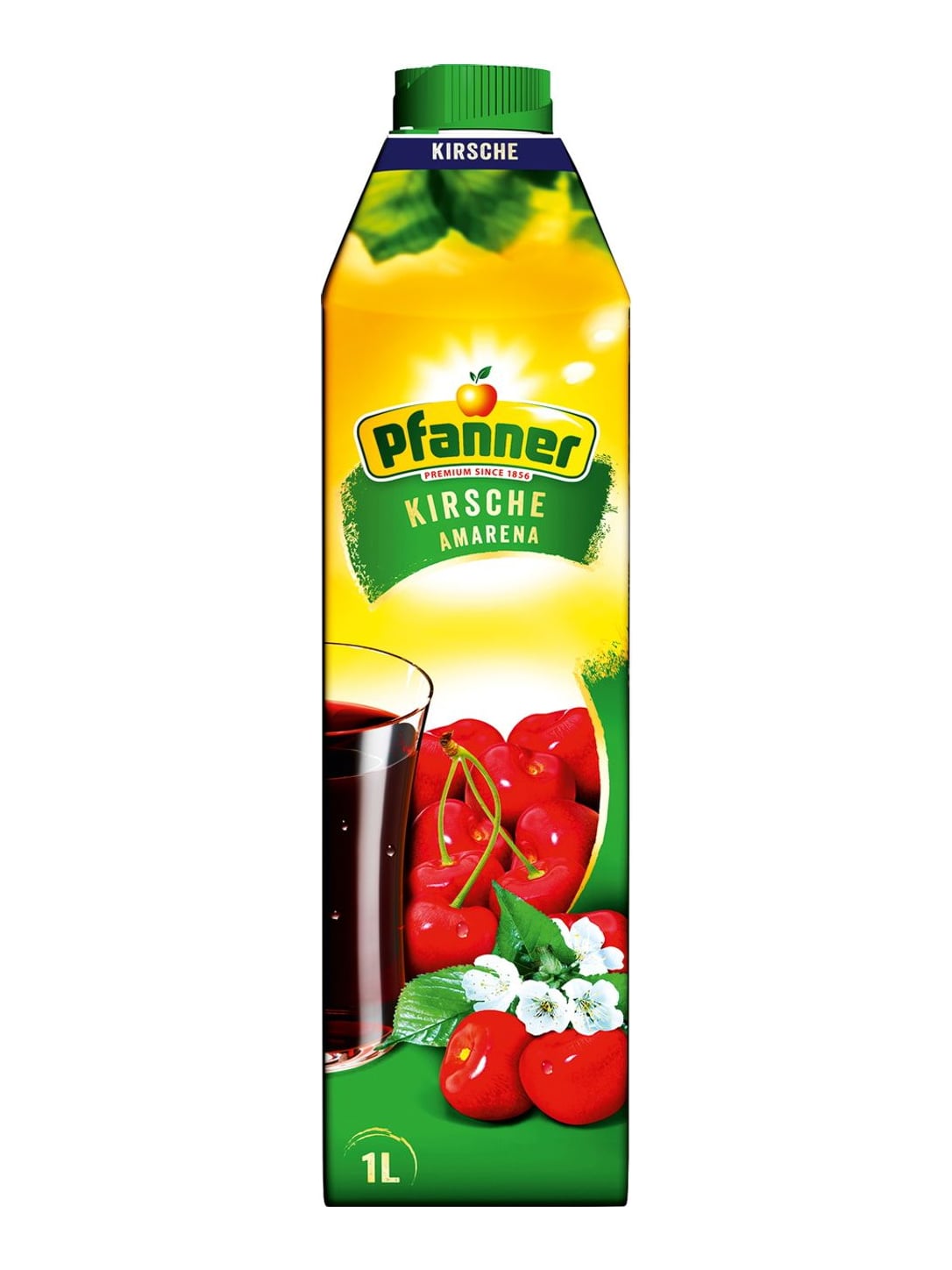 Pfanner Kirschgetränk 1 l – Sauerkirschsaft 30% mit Holunder und Aronia