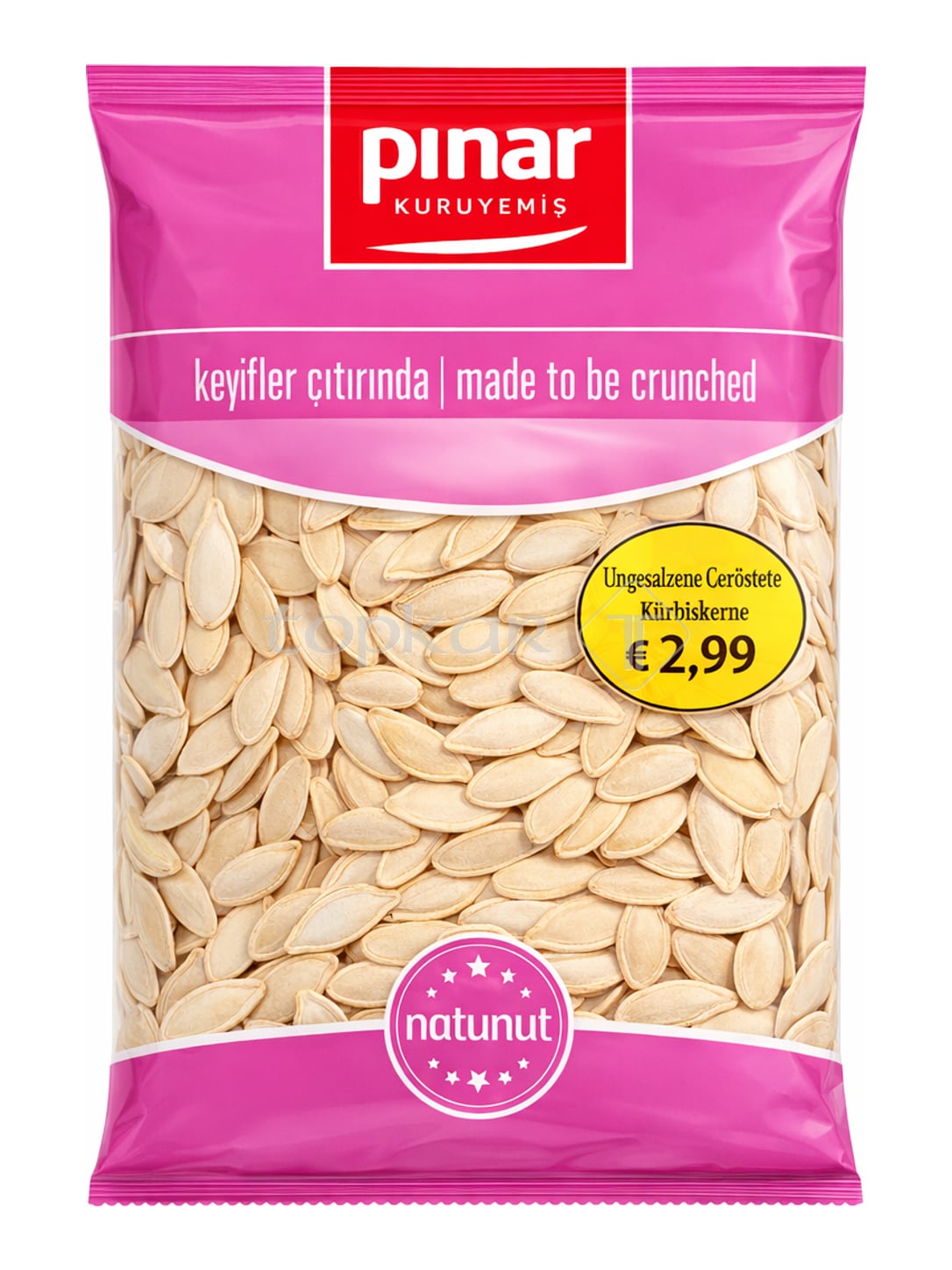 Pınar Geröstete Kürbiskerne ungesalzen 175g – Kavrulmuş Tuzsuz Kabak Çekirdeği