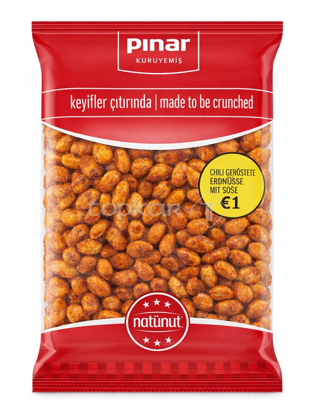 Pınar Kuruyemiş Geröstete Maiskörner Scharf 130g – Acılı Soslu Mısır Röstmais Snack