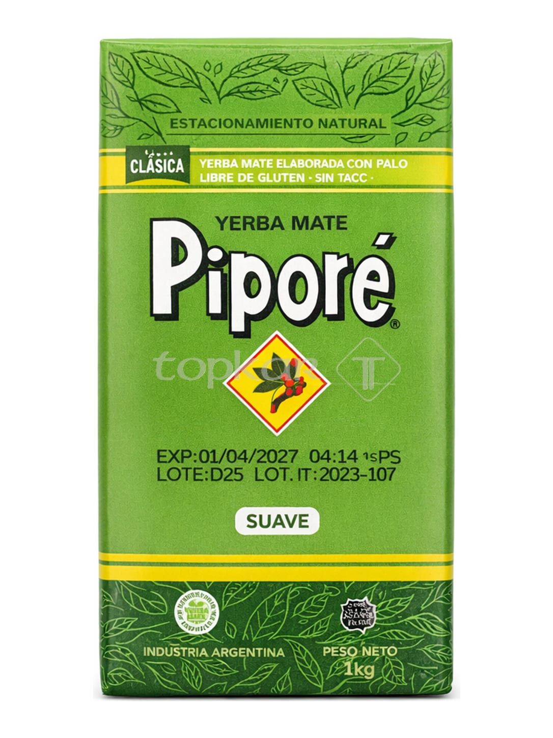 Piporé Yerba Mate Suave 250g – Mate Tee Clásica elaborada con palo