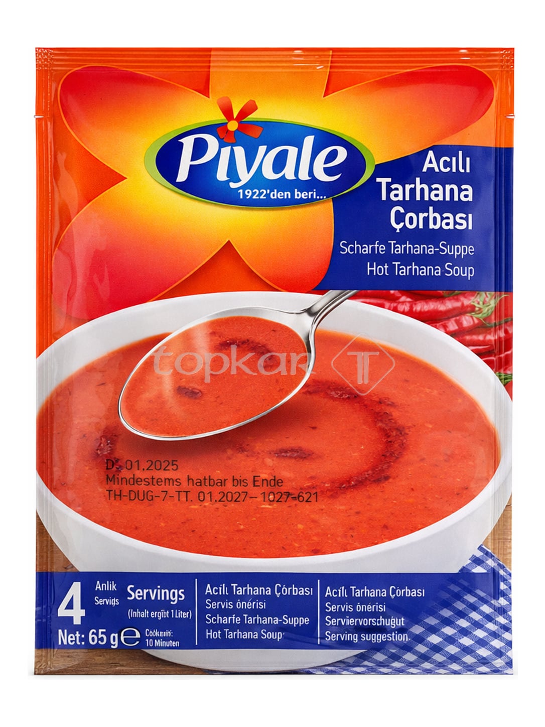 Piyale Tarhana Suppe scharf 65g – Acılı Tarhana Çorbası türkische Suppe