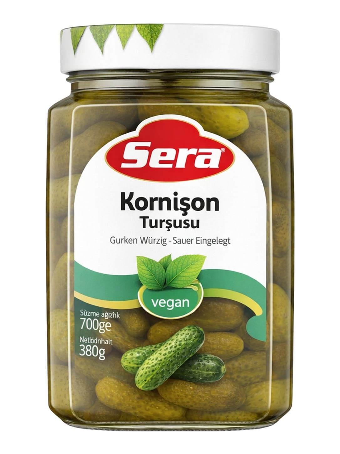 Sera Eingelegte Cornichons 700g – Kornişon Turşusu eingelegte Gurken in Essiglake