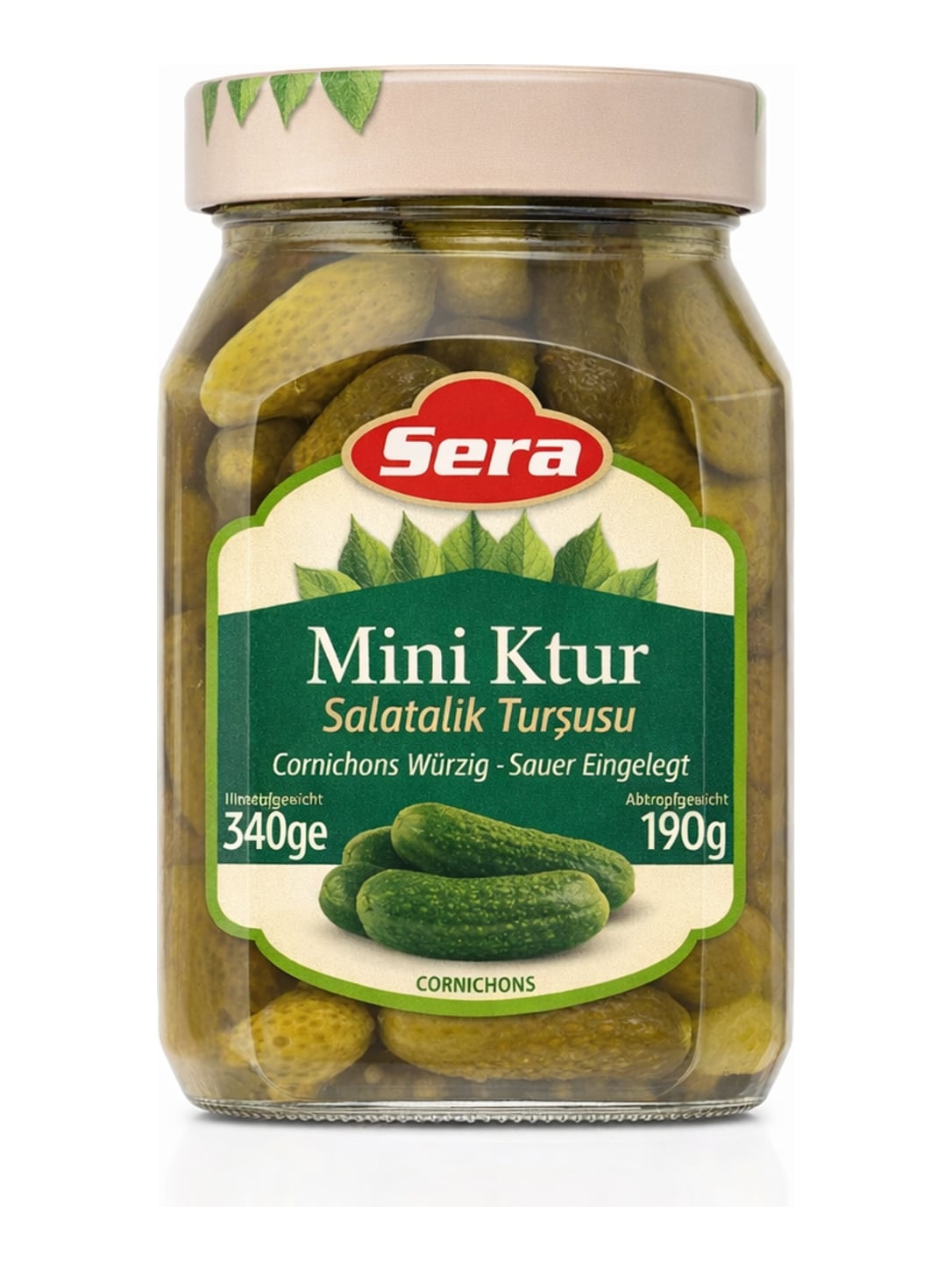 Sera Mini Cornichons 340g – Mini Kıtır Salatalık Turşusu eingelegte Gewürzgurken