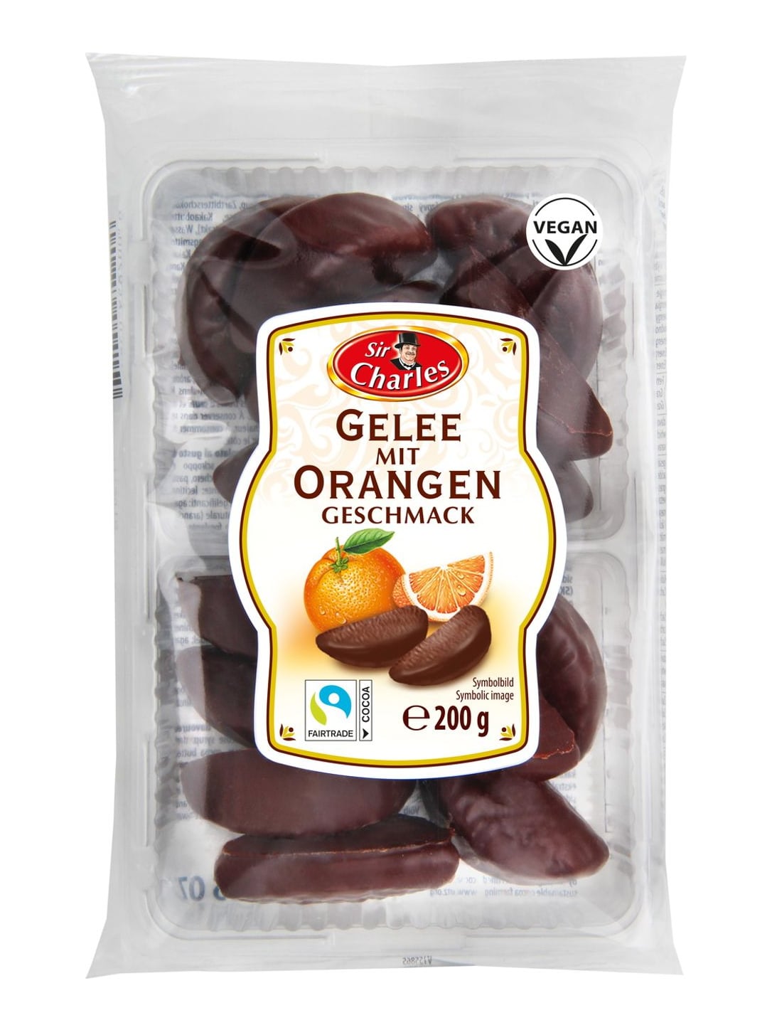 Sir Charles Orangengelee schokoliert 200g – schokoliertes Gelee mit Orangengeschmack