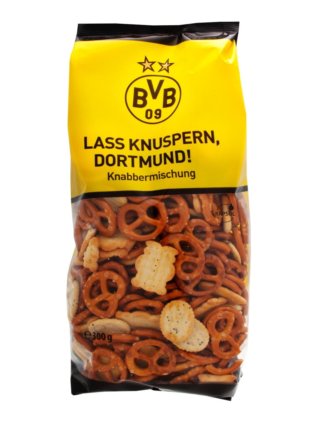 Snackline BVB Brezel Mix 300g – Salzgebäck Brezel Mischung mit Sesam