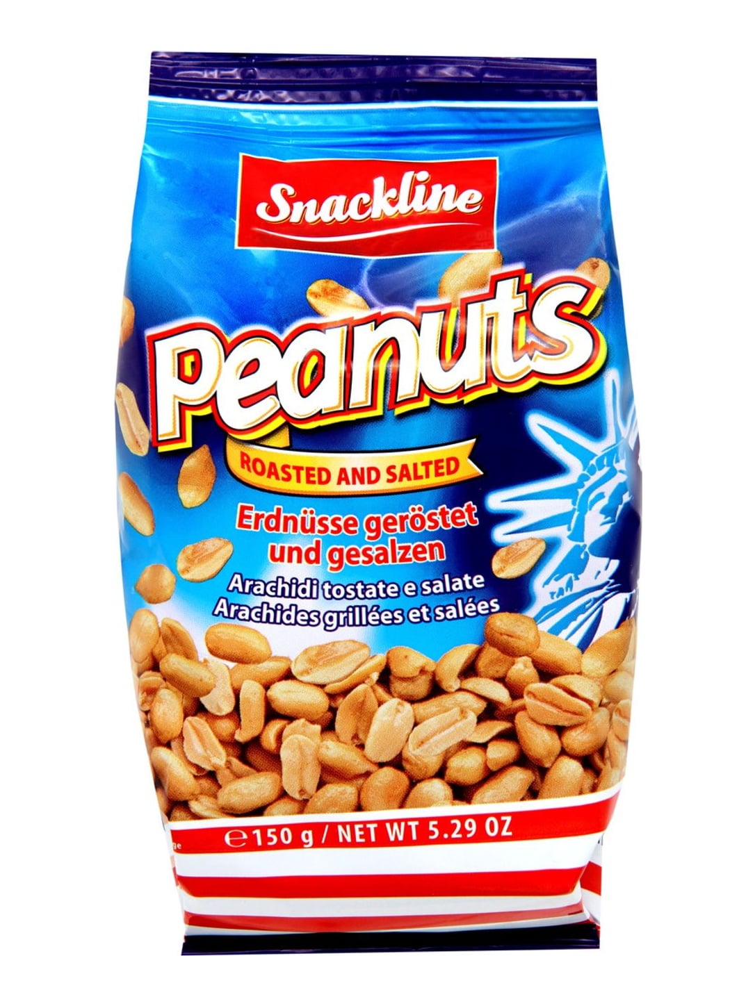 Snackline Erdnüsse geröstet und gesalzen 150g – geröstete gesalzene Erdnüsse Snack