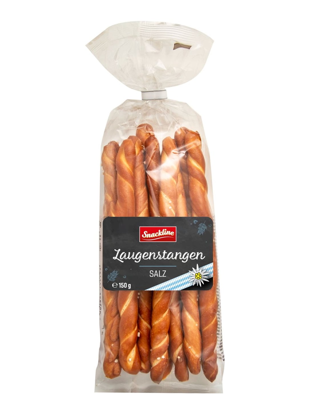 Snackline Laugenstangen Salz 150g – italienisches Laugengebäck mit Meersalz