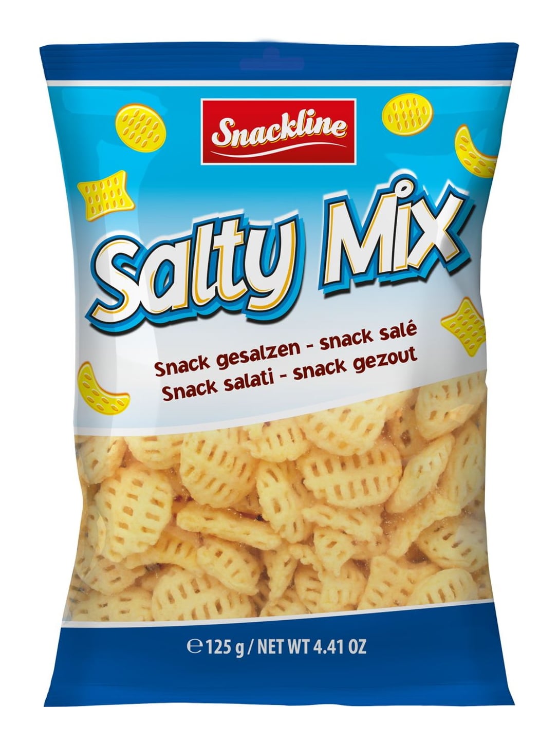 Snackline Salty Mix Kartoffelsnack 125g – knuspriger Kartoffel Snack würzig