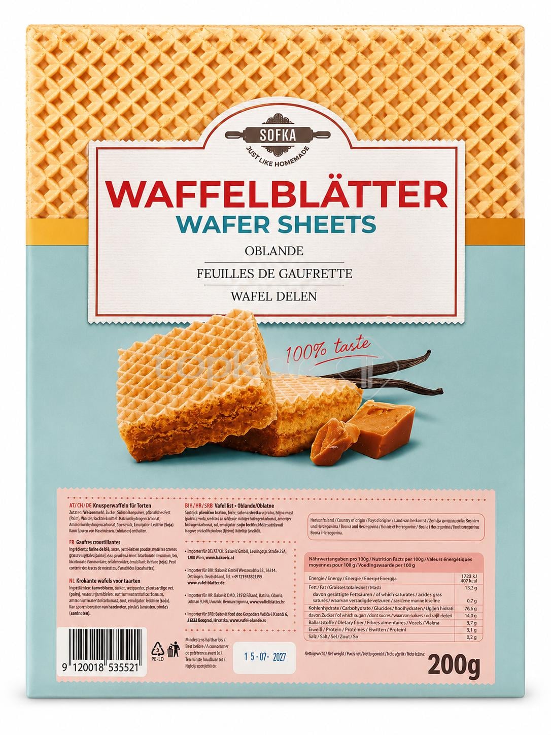 Sofka Waffelblätter Oblaten