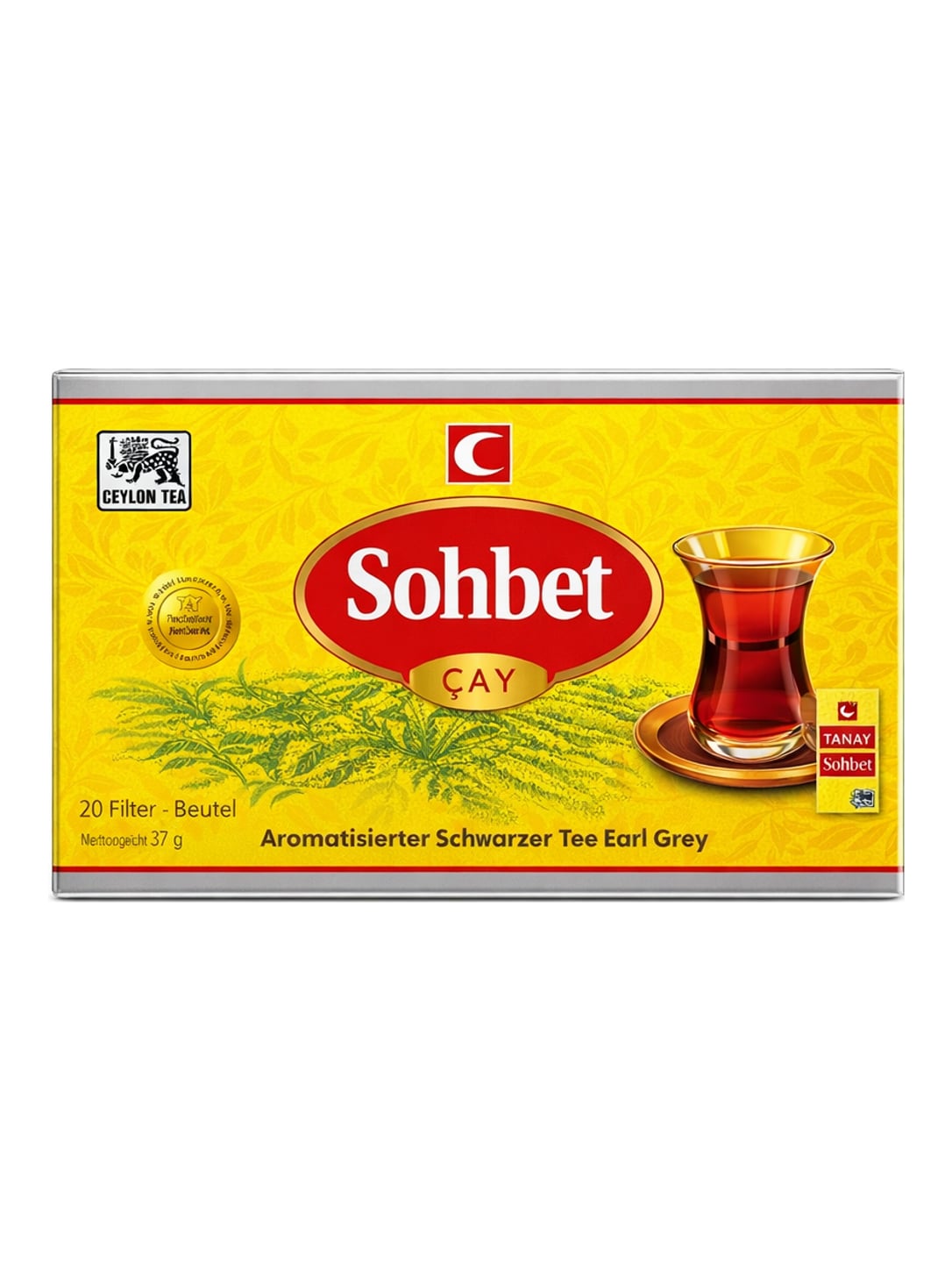 Sohbet Sohbet Çayı Earl Grey 35g – aromatisierter Schwarztee Bergamotte Filterbeutel