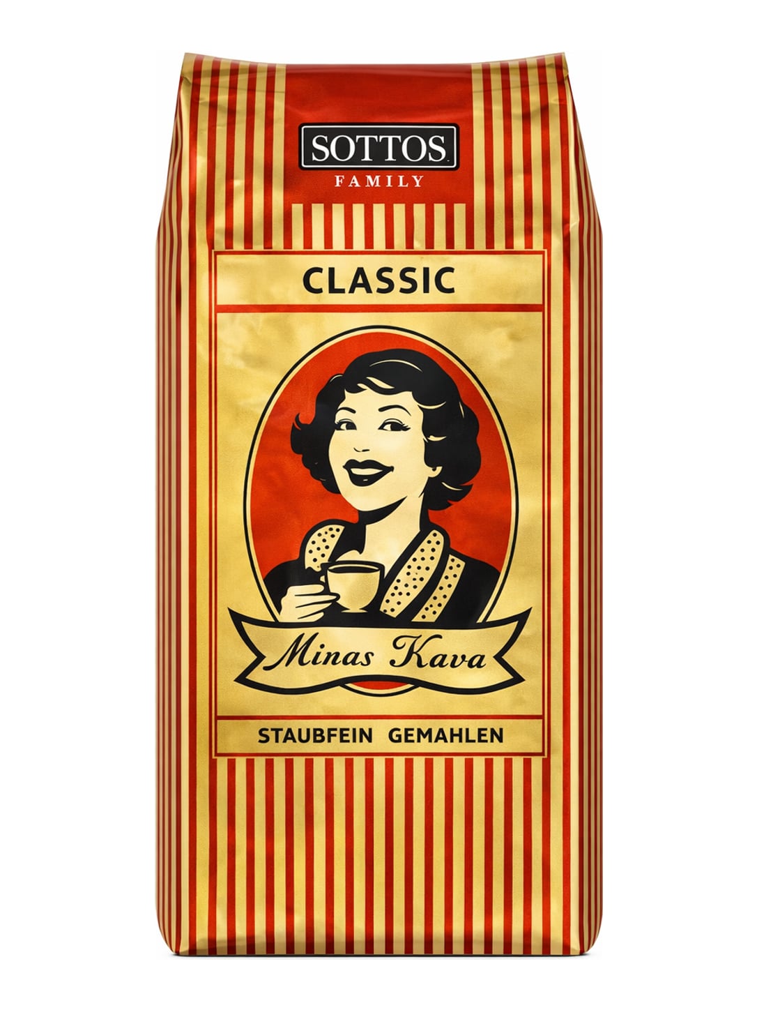 Sottos Family Minas Kava Classic 500g – staubfein gemahlener Röstkaffee