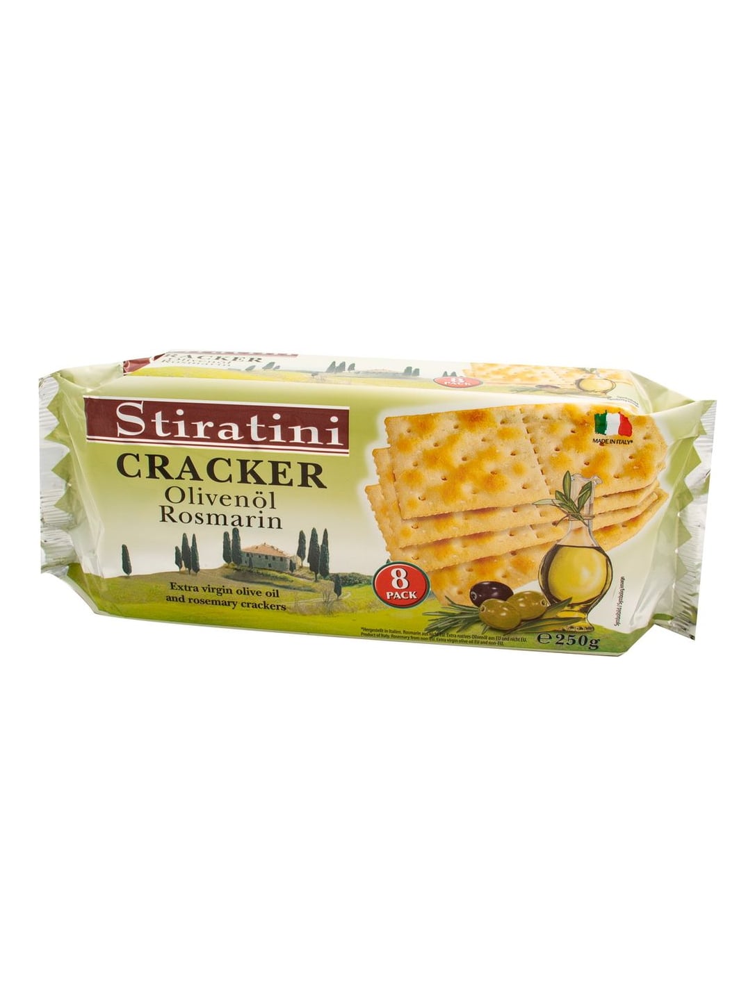 Stiratini Cracker mit Olivenöl & Rosmarin 250g – italienisches Knabbergebäck