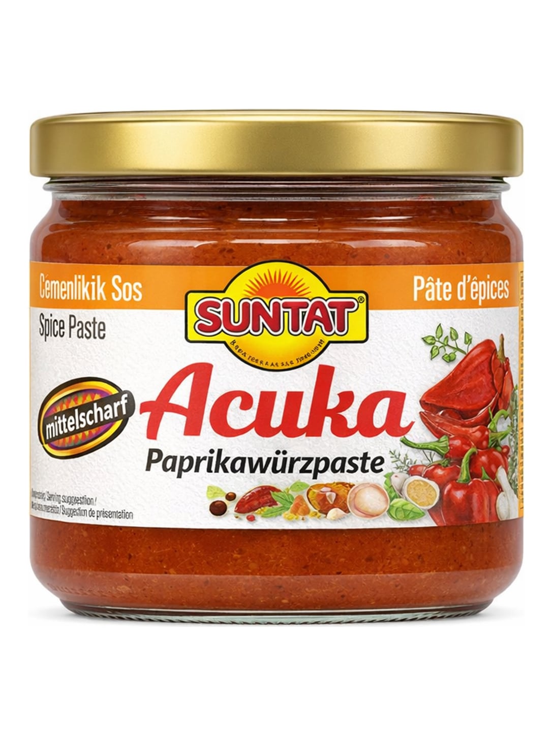 Suntat Acuka Paprikawürzpaste 310g – Acuka Kahvaltılık Sos mittelscharf türkische Paprikapaste
