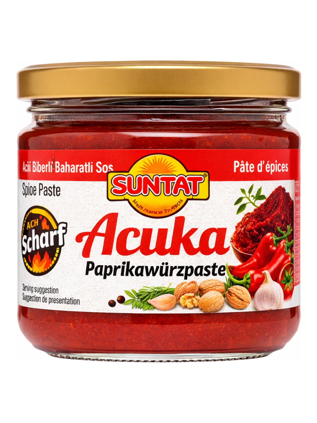 Suntat Acuka Paprikawürzpaste Scharf 310g – Acı Acuka türkische Würzpaste