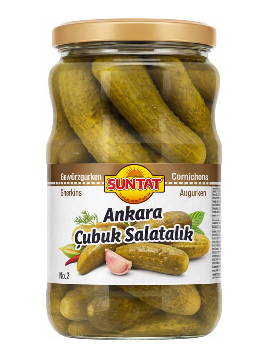 Suntat Ankara Gewürzgurken 1650g – Çubuk Salatalık türkisch eingelegte Gurken