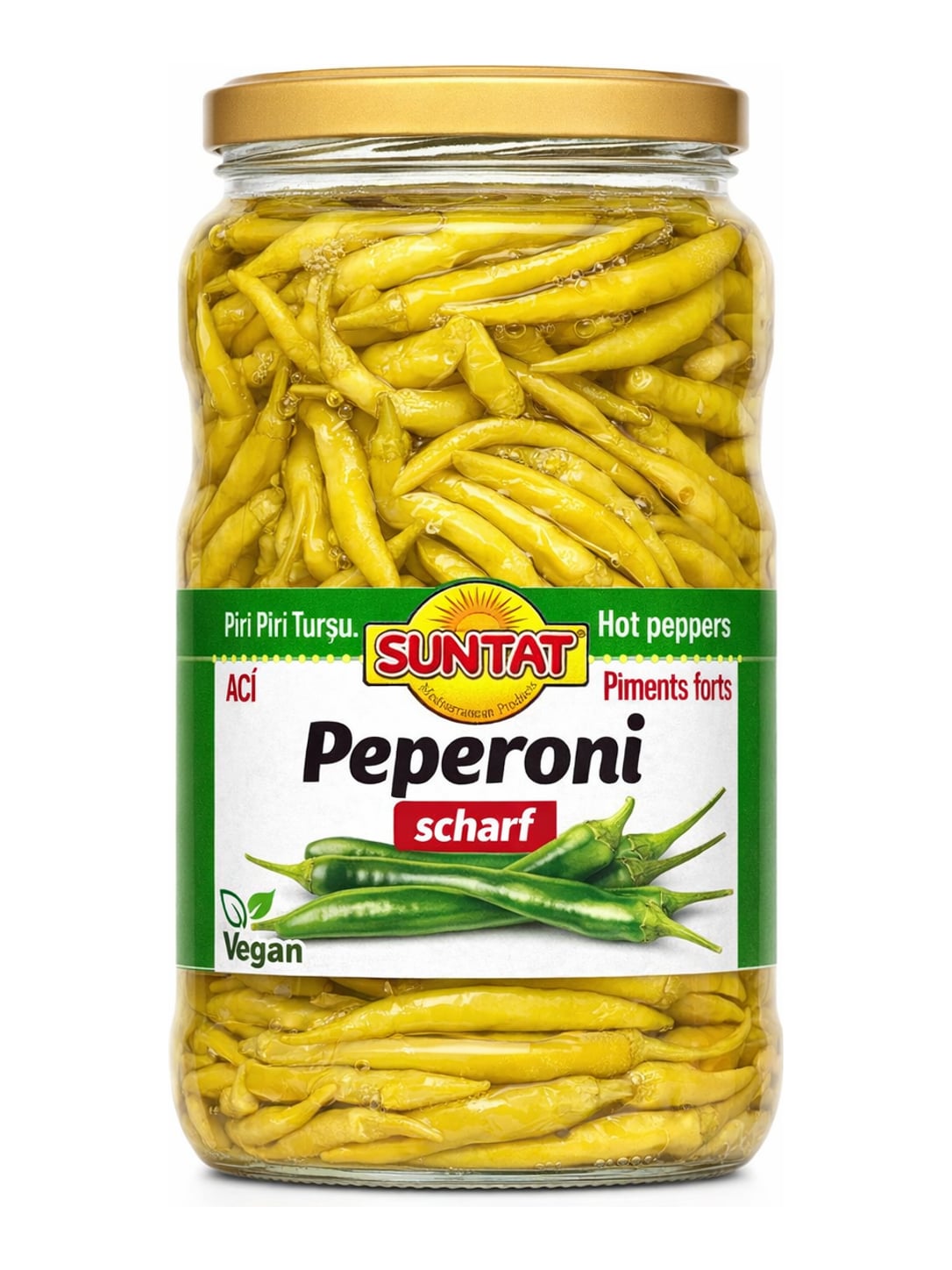 Suntat Peperoni scharf eingelegt 1520g – Piri Piri Turşu scharfe eingelegte Peperoni