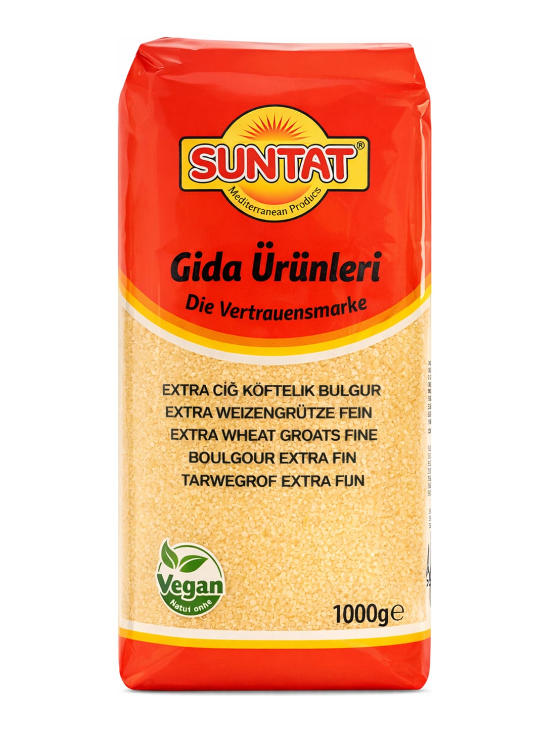 Suntat Extra Weizengrütze Fein 1000g – Çiğ Köftelik Bulgur aus der Türkei