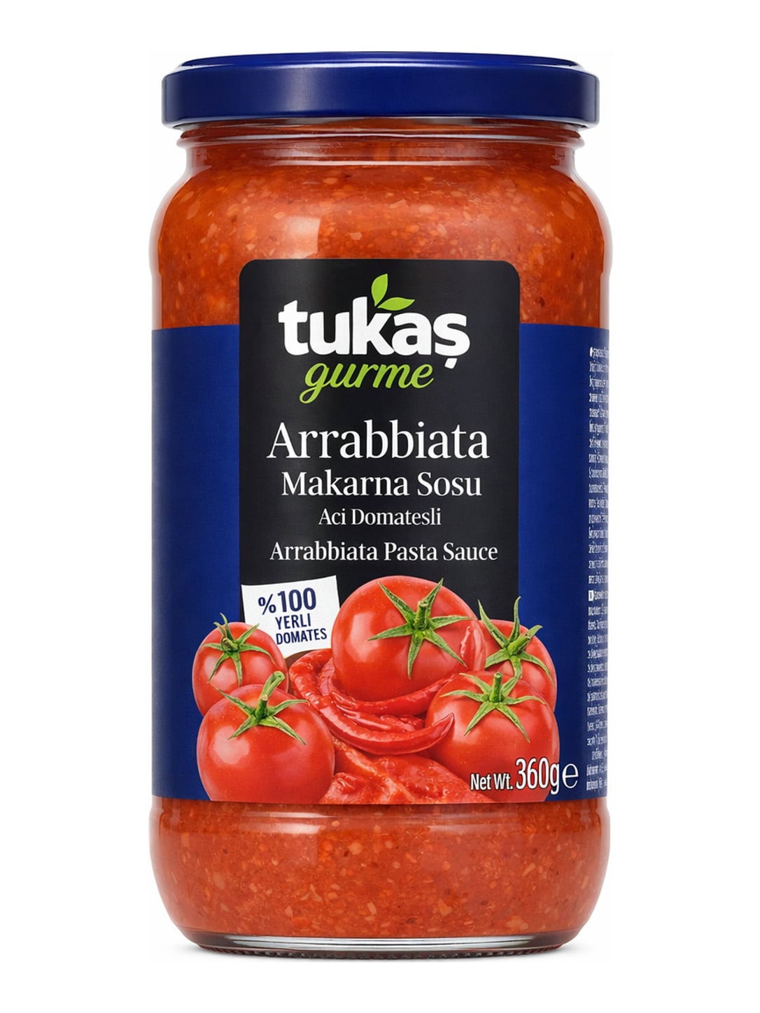 Tukas Gurme Arrabbiata Pasta-Sauce 360g – Acılı Domatesli Makarna Sosu