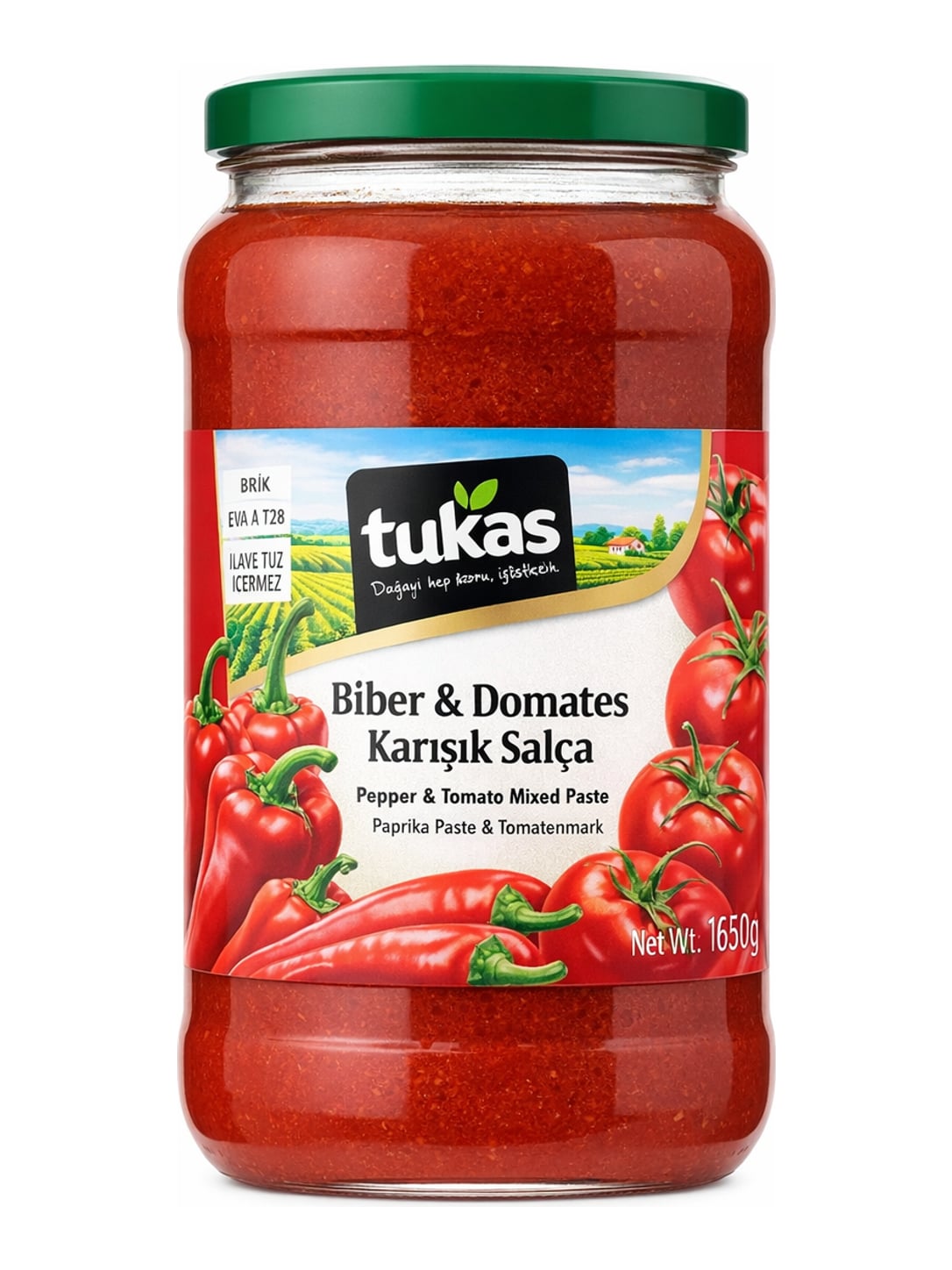 Tukaş Karışık Salça 1650g – Gemischtes Paprika- und Tomatenmark Biber & Domates Salçası