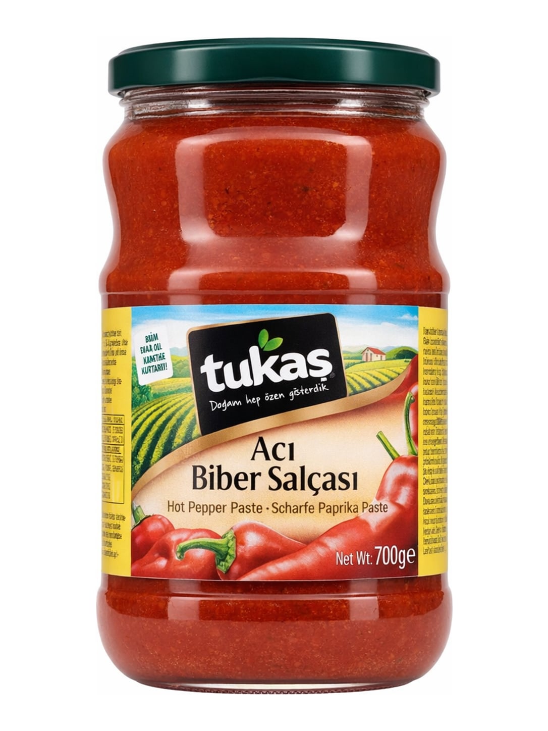 Tukaş Scharfe Paprikapaste 700g – Acı Biber Salçası Hot Pepper Paste