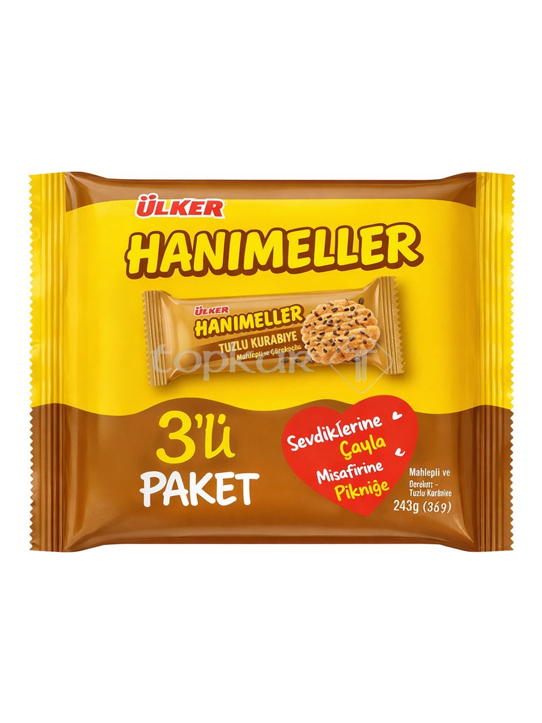 Ülker Hanımeller Tuzlu Kurabiye 243g – salzige Kekse mit Çörekotu Schwarzkümmel
