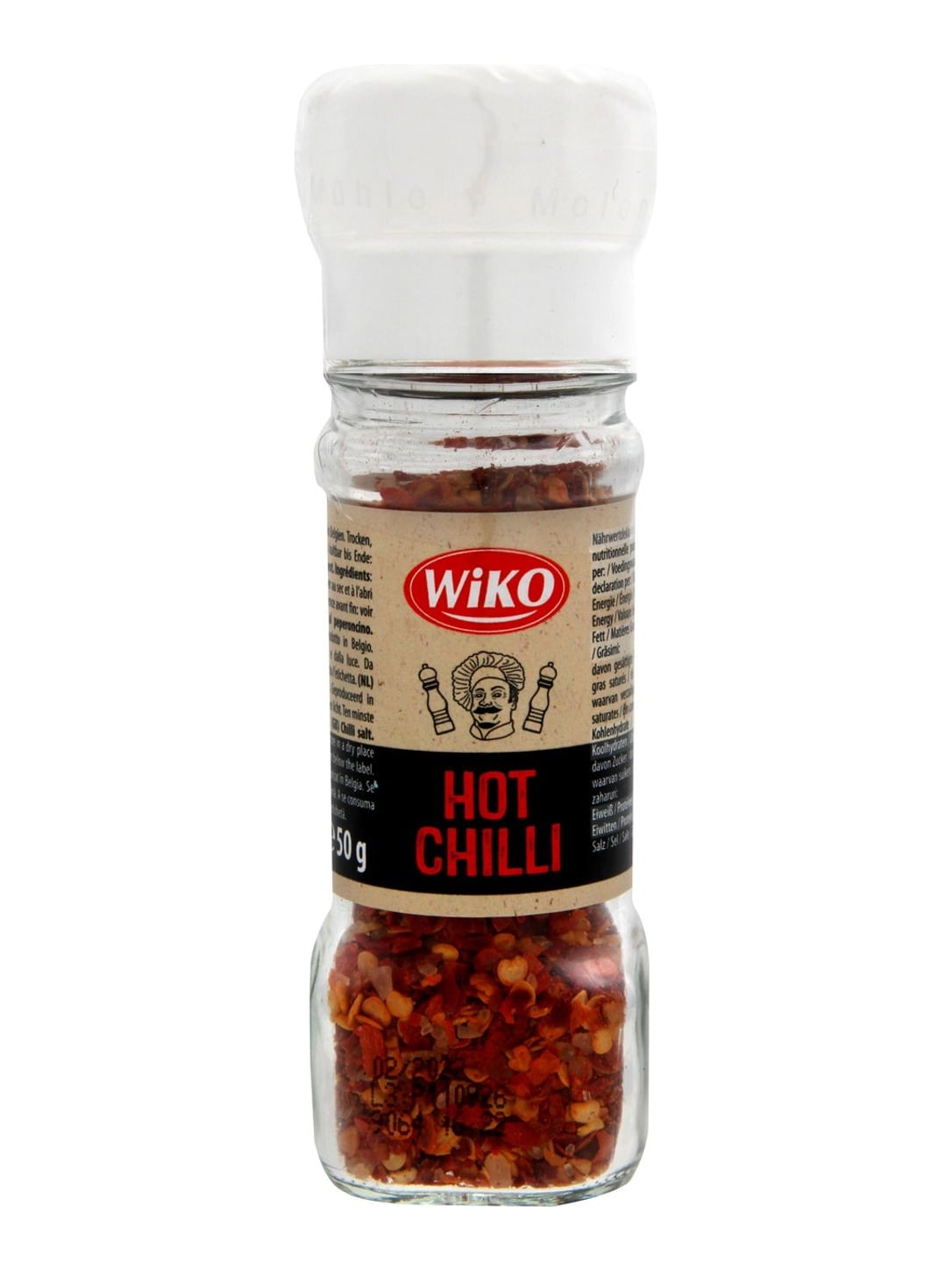 Wiko Gewürzmühle Chili scharf 50g – scharfes Chili-Salz zum Mahlen