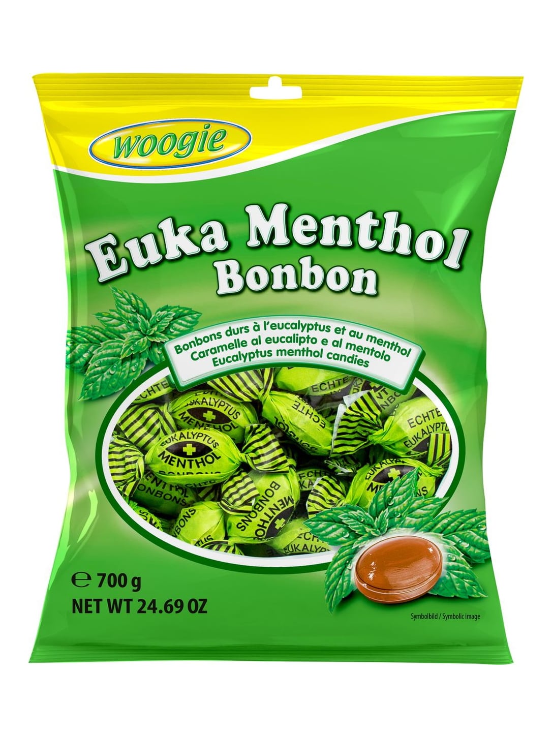 Woogie Bonbons Euka Menthol 700g – Eukalyptus Menthol Hartbonbons
