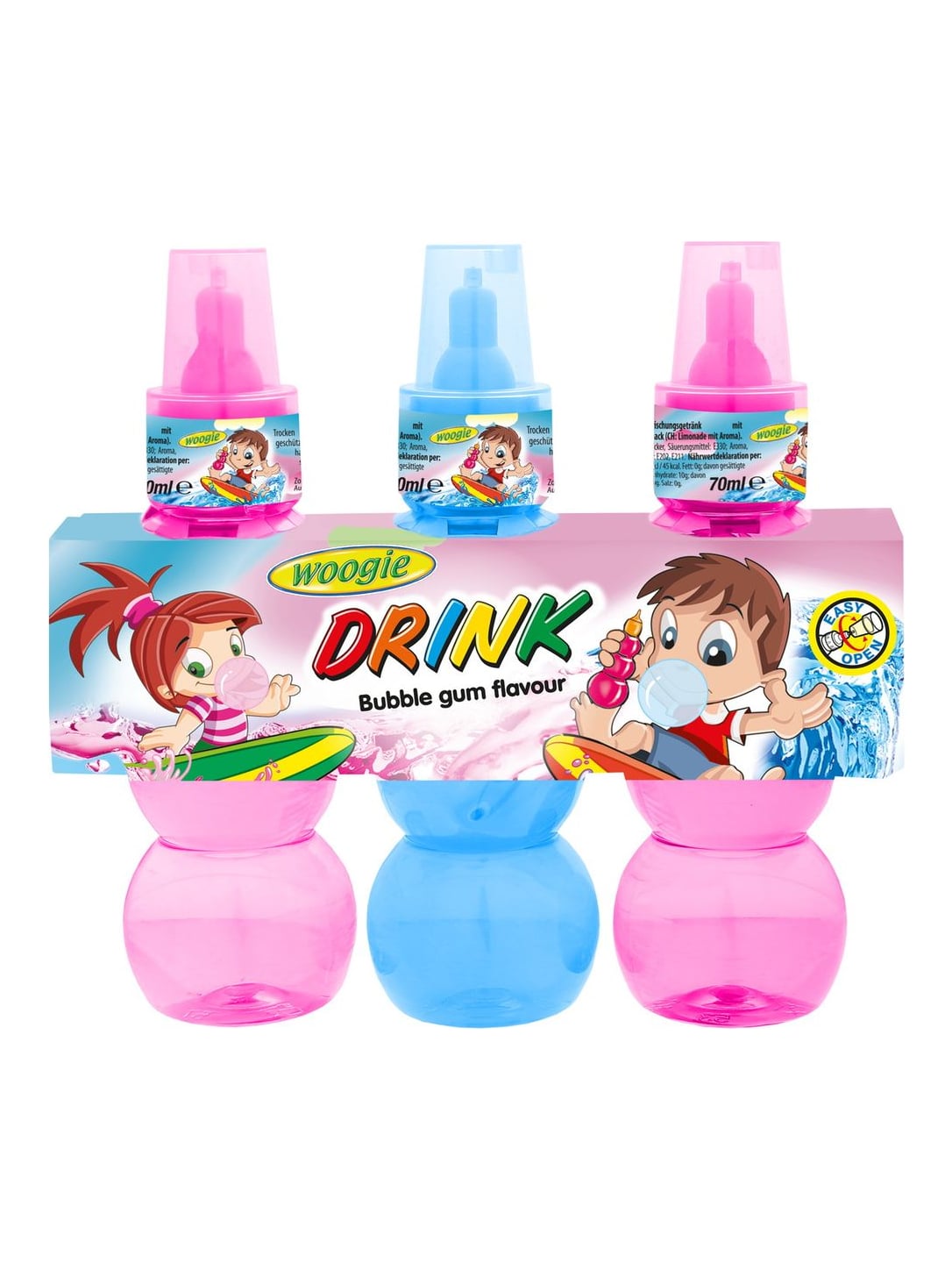 Woogie Drink Bubble Gum 210 ml – Erfrischungsgetränk mit Kaugummigeschmack für Kinder