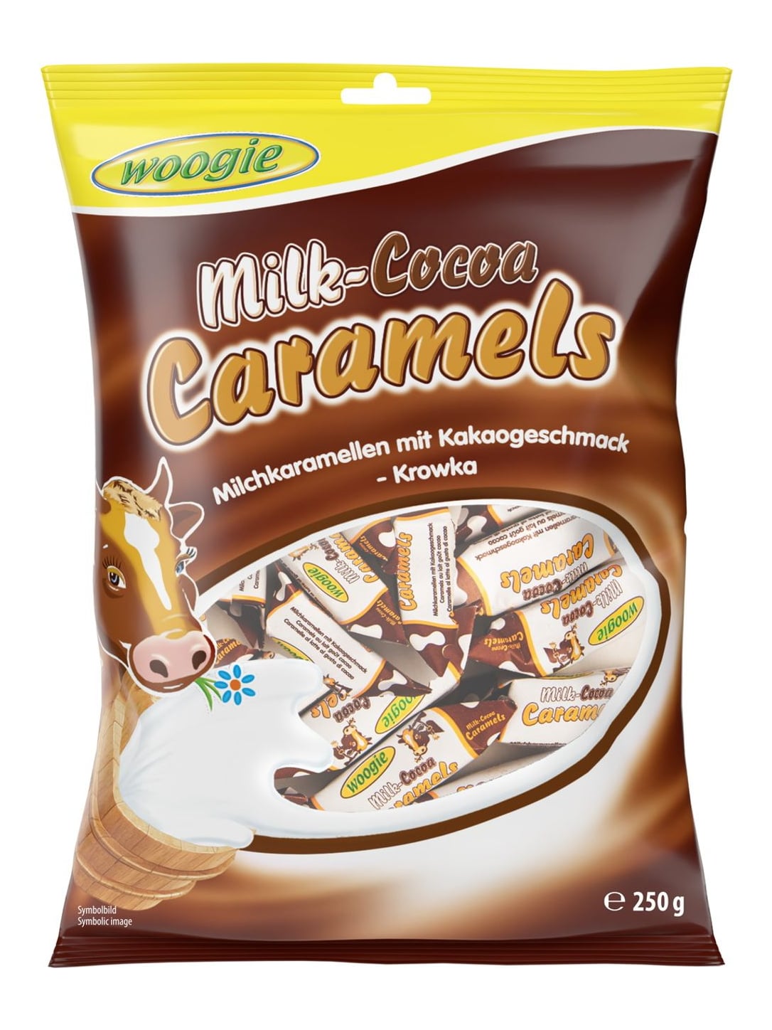 Woogie Milchkaramellen Kakao 250g – Weichkaramellen mit Kakao