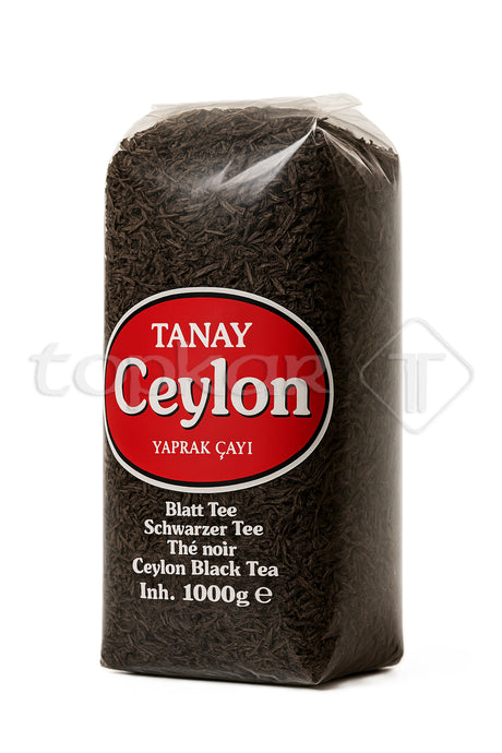 Tanay Ceylon Tee in 1000g Packung, schwarzer Blatttee von Ceylon, aromatisch und intensiv im Geschmack