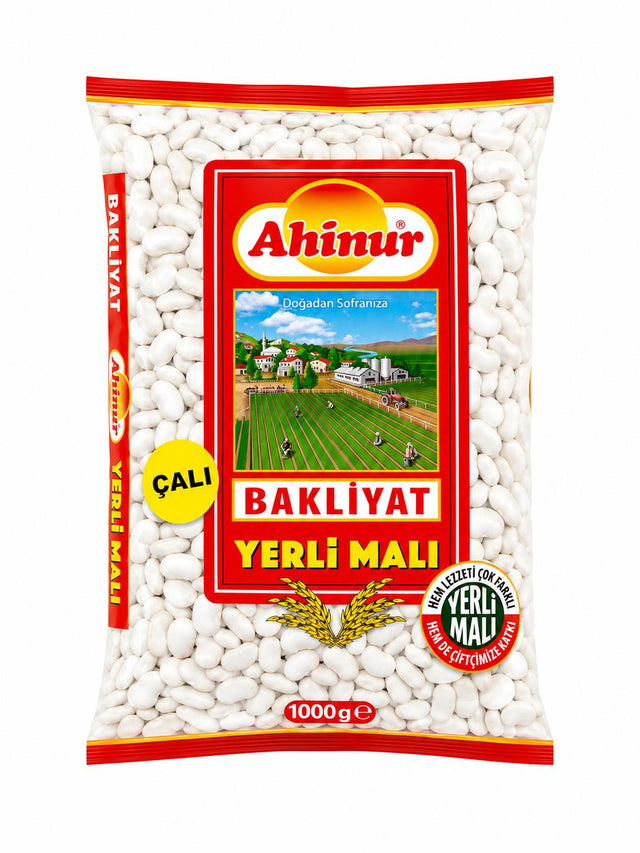 Ahinur Çalı Fasulye 1 kg – türkische große weiße Bohnen 9-10 mm