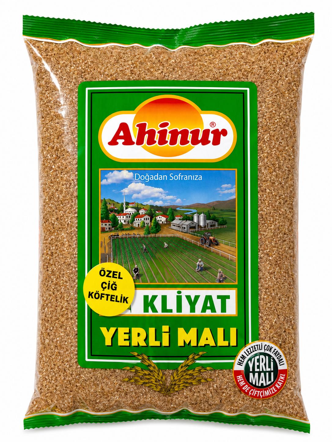 Ahinur Çiğ Köftelik Bulgur 1000g – braune feine Weizengrütze Fine Bulgur