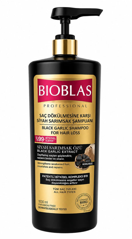 Bioblas Siyah Sarımsak Şampuanı 1000ml – Schwarzknoblauch-Shampoo gegen Haarausfall
