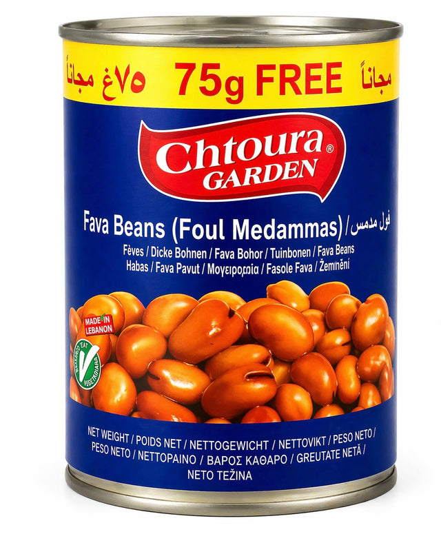 Chtoura Garden Fava Beans 400g – Foul Medammas gekochte Dicke Bohnen