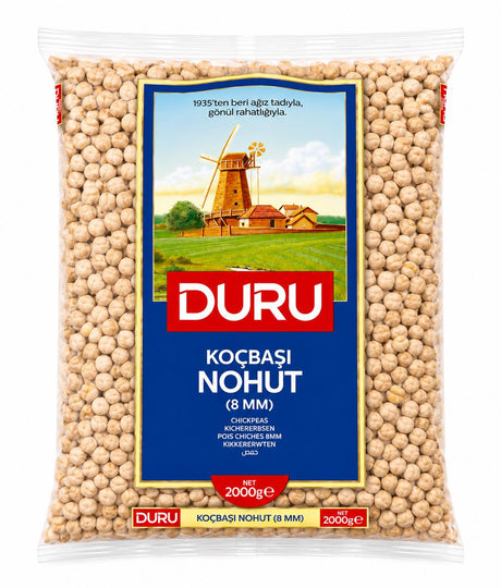 Duru Kichererbsen 8mm 2kg – Koçbaşı Nohut getrocknete Kichererbsen