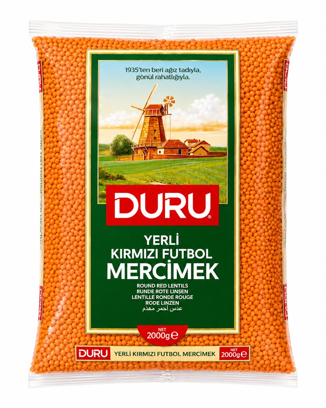 Duru Rote Linsen 2kg – Kırmızı Mercimek runde rote Linsen