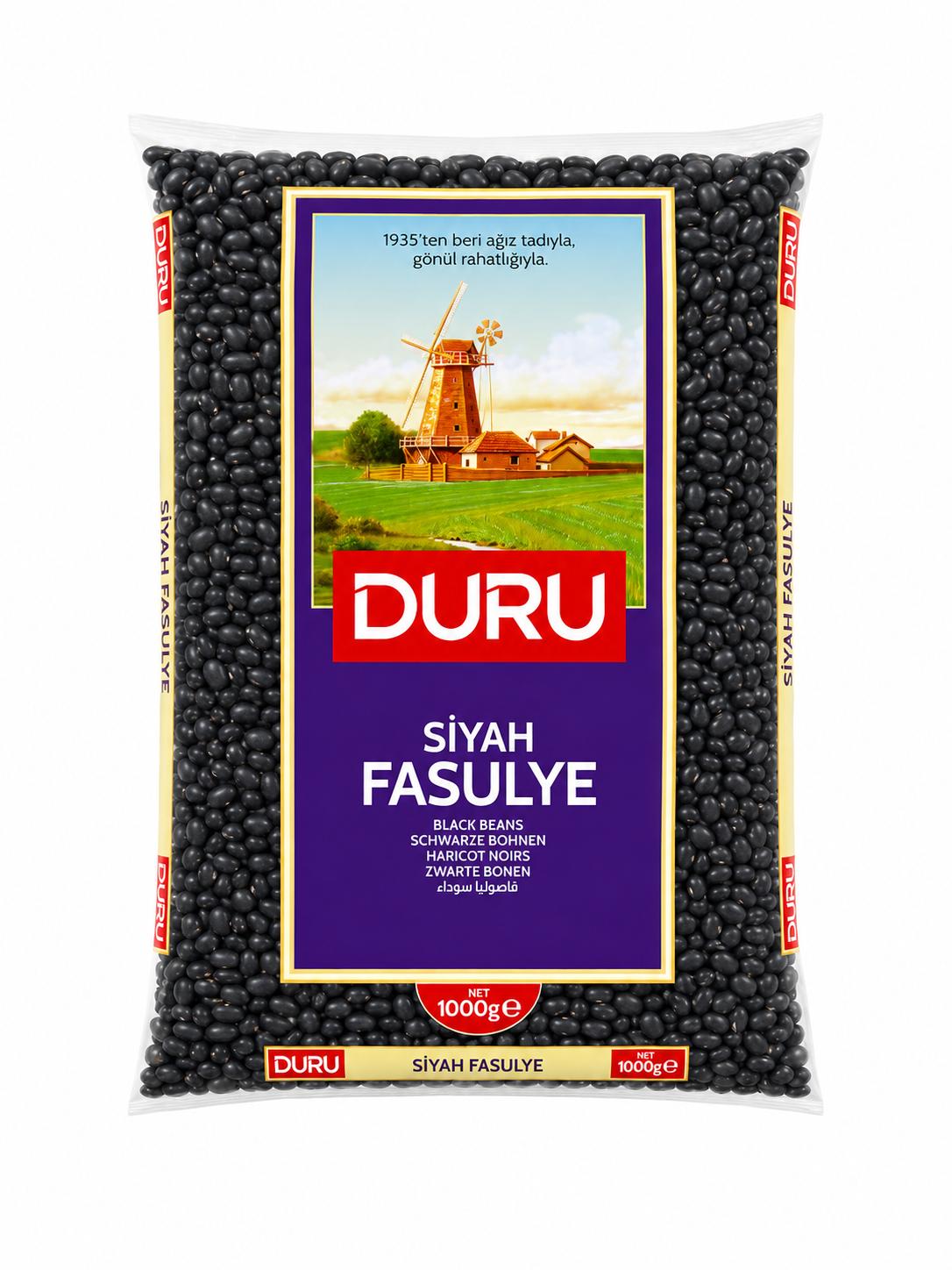 Duru Schwarze Bohnen 1kg – Siyah Fasulye Black Beans