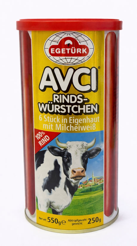 Egetürk Avcı Rindswürstchen 550g – 6 Stück Halal Rindfleischwürstchen
