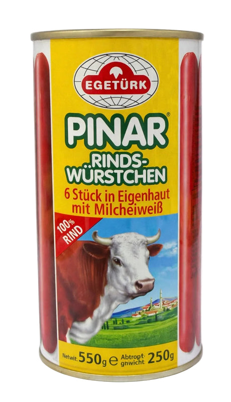 Egetürk Pinar Rindswürstchen 550g – Sığır Sosis in Eigenhaut 6 Stück