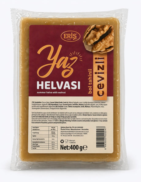 Eris Yaz Helvası mit Walnuss 400g – türkische Sommerhalva mit Cevizli