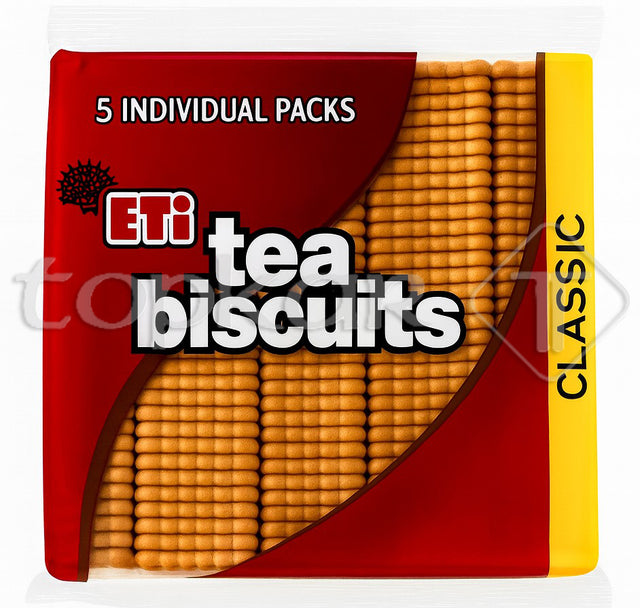 Eti Kekse Classic, 5 einzelne Packungen mit knusprigen Teegebäck, ideal zum Kaffee oder Tee