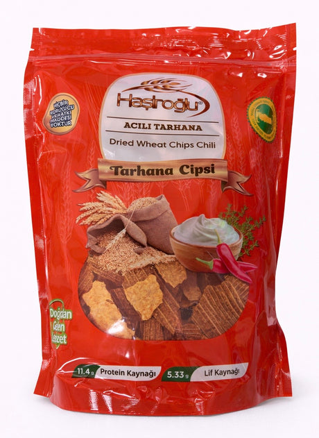 Haşıroğlu Acılı Tarhana Cipsi 225g – Scharfe Tarhana Weizen-Chips Chili türkisch
